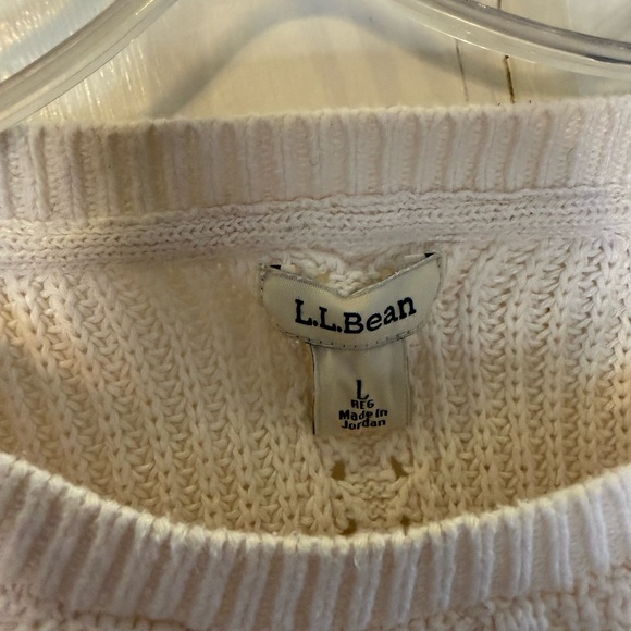 L.L. Bean Women's Light Cream Crew Neck Sweater - Picture 3 of 4